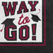 Graduation True To Your School Beverage Napkins Maroon | 40 ct