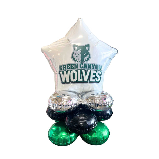 Green Canyon High School Air-filled Balloon Quad 17" | 1ct