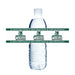 Clear plastic water bottle wrapped with green and white Green Canyon Wolves team logo labels arranged horizontally around the bottle.