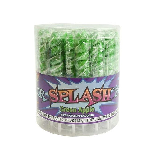 Green Color Splash Green Apple Lollipops | 30ct