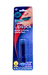 Green cream lipstick in a dark cylindrical tube displayed on blue and red branded packaging with a swatch showing the teal-green shade on model lips.