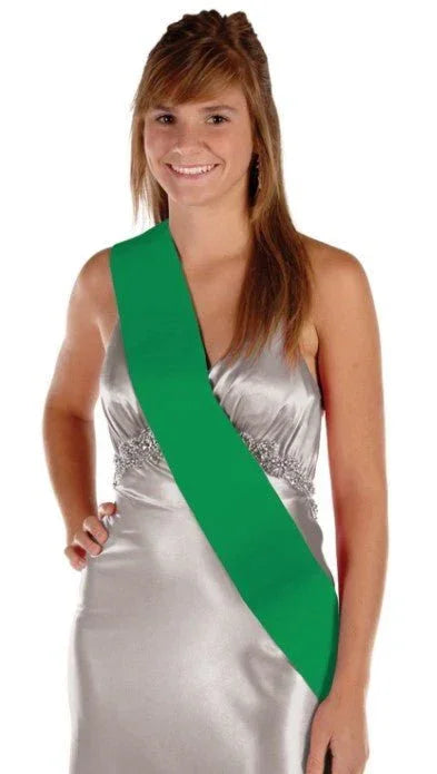 Green Satin Sash | 1ct