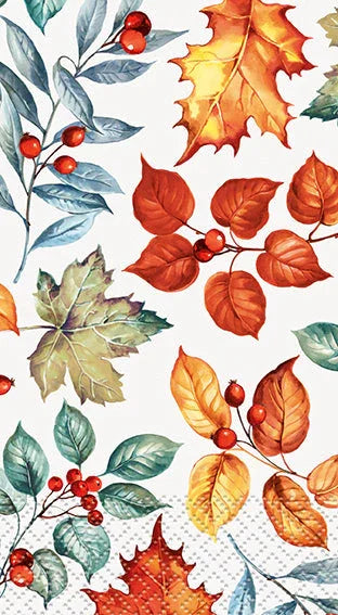 Thanksgiving Fall Flair Guest Towel Napkins | 16 ct
