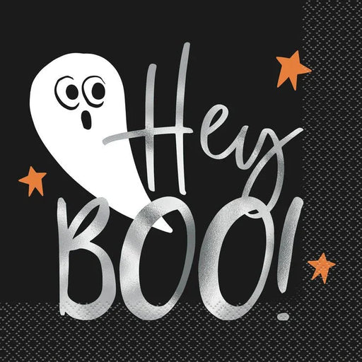 Halloween Bats & Boos "Hey Boo" Lunch Napkins | 16ct
