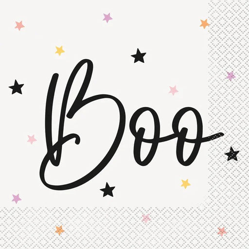 Halloween Posh "Boo" Luncheon Napkins | 16ct