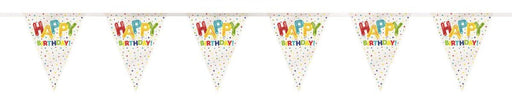 Happy Birthday Balloon Flag Banner 12ft | 1ct