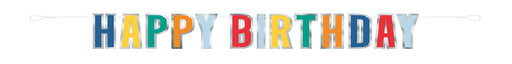 Happy Birthday Letter Banner W/ Foil | 1ct