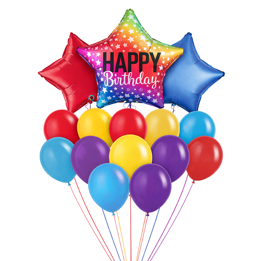 Happy Birthday Stars Basic Bouquet | 15 pcs