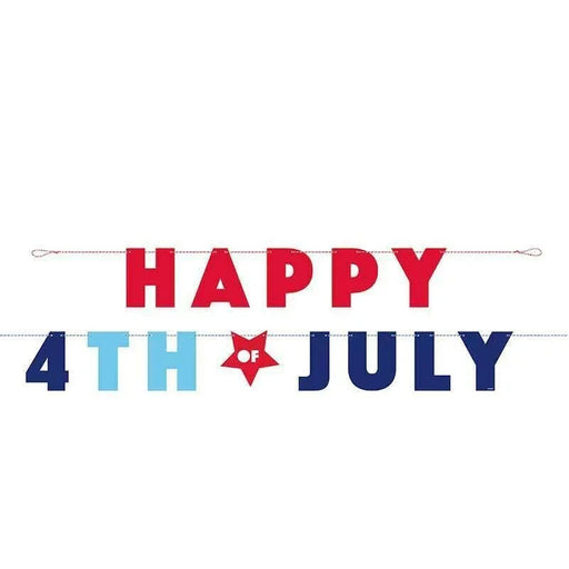 Happy 4th Of July Banner 8' | 1ct