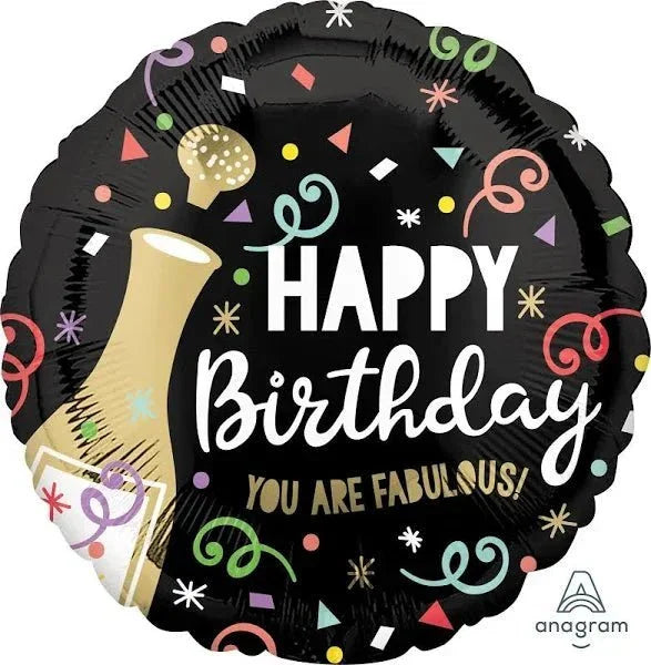 Happy Birthday Gold Bubbly Mylar Balloon, 18" | 1 ct - Zurchers