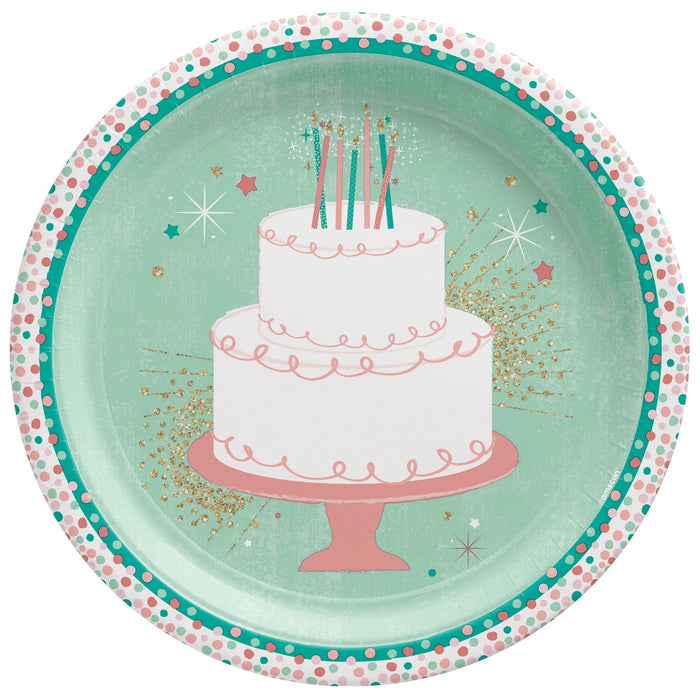 Happy Cake Day 10.5" Plates | 8ct