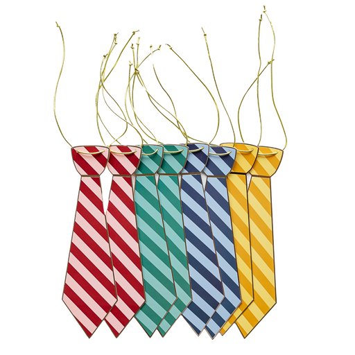 An 8 count pack of 10-inch Harry Potter X Bonjour Fête House Pride Multicolor Hogwarts Ties.