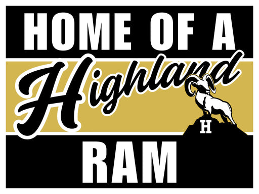 Highland High School Spirit Yard Sign 24" x 18" | 1 ct