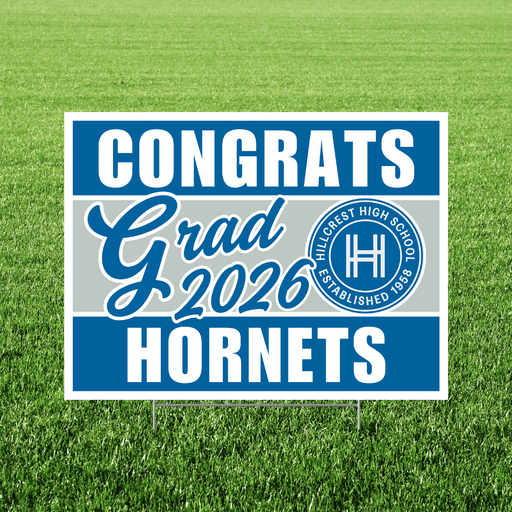 Hillcrest MO Grad Yard Sign 18x24" | 1ct