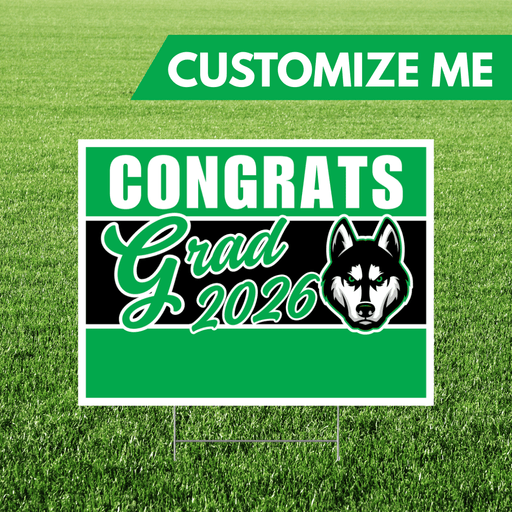 Hillcrest UT Custom Name Grad Yard Sign 24" x 18" | 1ct