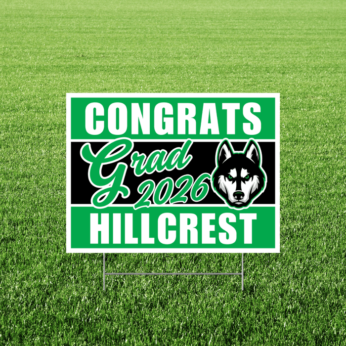 Hillcrest UT Grad Yard Sign 24" x 18" | 1ct - Zurchers
