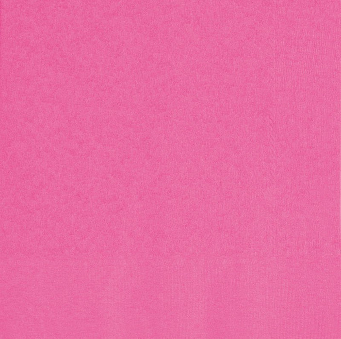 Hot pink beverage napkin featuring a solid bright pink color with a subtle textured finish.