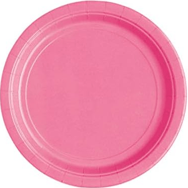 Hot Pink Paper Plates 10" | 50ct