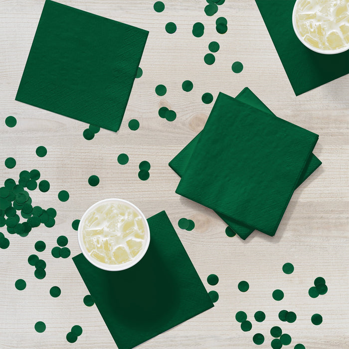 Beverage Napkin Hunter Green - Party Supplies