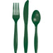 Cutlery Assortment Hunter Green - Party Supplies