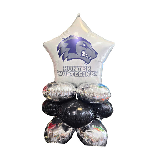 Hunter High School Air-filled Balloon Quad 17" | 1ct