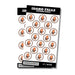 Sheet of 36 round sticker seals featuring the Idaho Falls Tigers logo in orange and white with brown borders, each measuring 1 inch in diameter.
