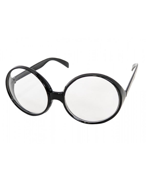 A pair of black Big Round Glasses.