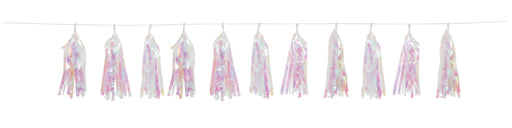 Iridescent Tassel Unicorn Garland 9ft | 1ct
