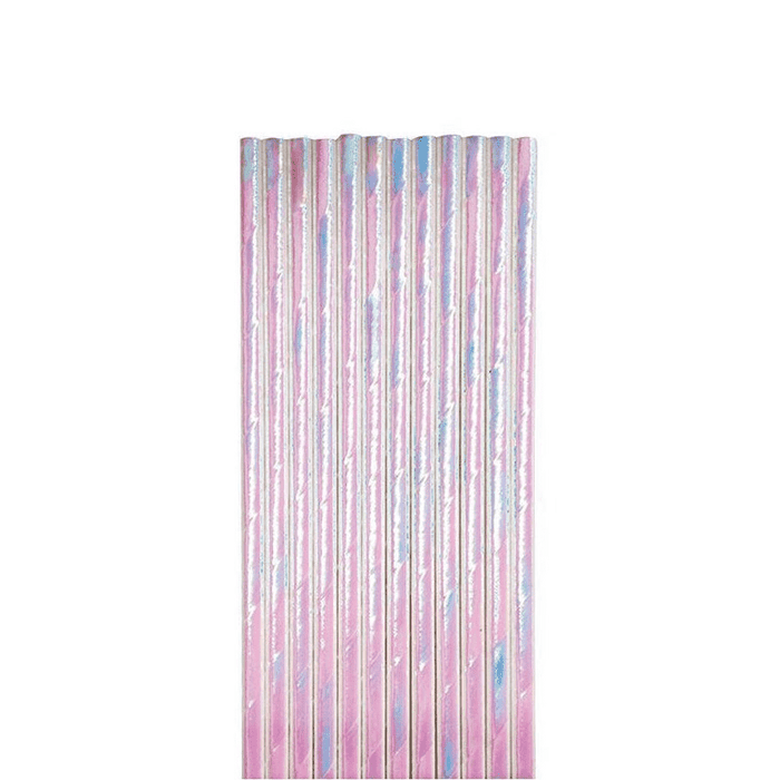 Iridescent Paper Straws 7.75" | 24ct - Zurchers