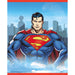 Superman Loot Bag with colorful Superman artwork, city skyline background, blue sky, and red border details.