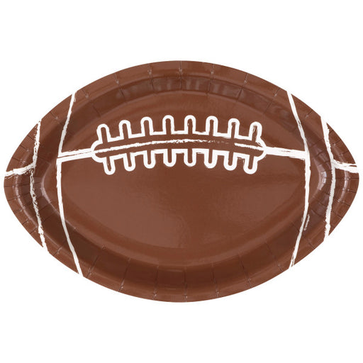 Kickoff Football Shaped Plate 9in | 8ct