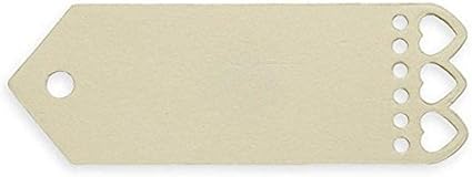 Ivory Cardboard Gift Tags with Heart Edge | 10ct