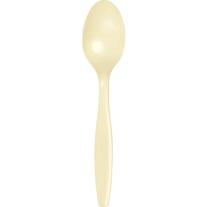 Ivory Premium Plastic Spoons 24 | ct - Zurchers