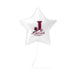 White star-shaped mylar balloon featuring a burgundy "J" logo and "JORDAN Beetdiggers" text printed in the center.