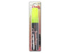 Jumbo chalk marker with a bright fluorescent yellow cap and dark gray barrel, displayed in its retail packaging with product labeling visible on the card.