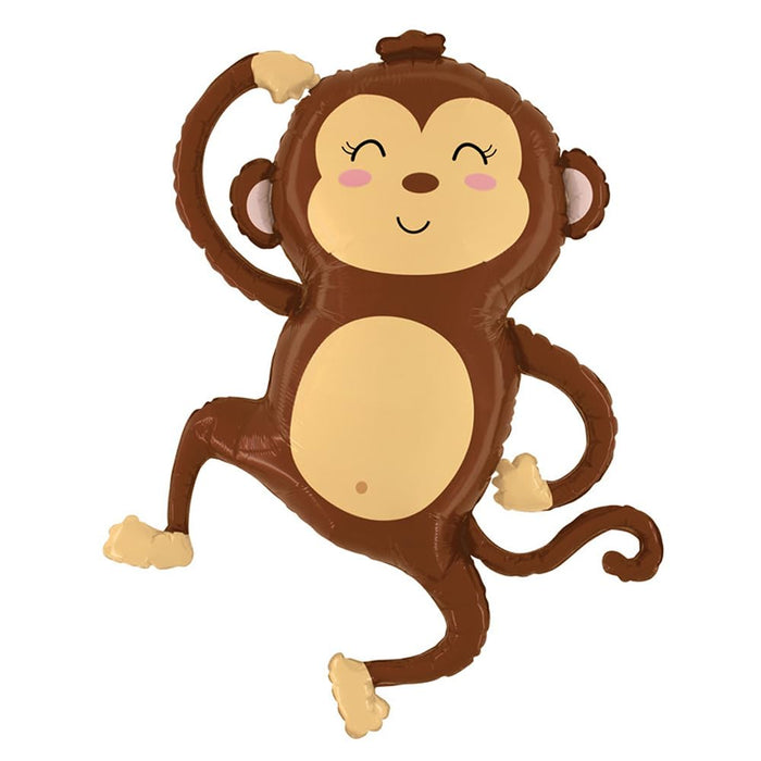 Jungle Monkey SuperShape Mylar Balloon, 33" | 1ct