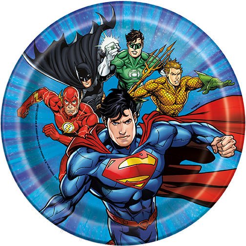 Justice League Plate 7in | 8ct