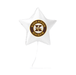 White star-shaped balloon with 'Kickapoo Chiefs' logo on a white background
