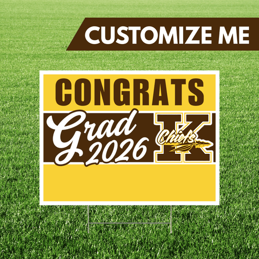 Kickapoo MO Custom Grad Yard Sign 18x24" | 1ct