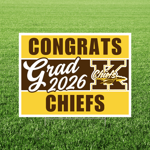 Kickapoo MO Grad Yard Sign 18x24" | 1ct