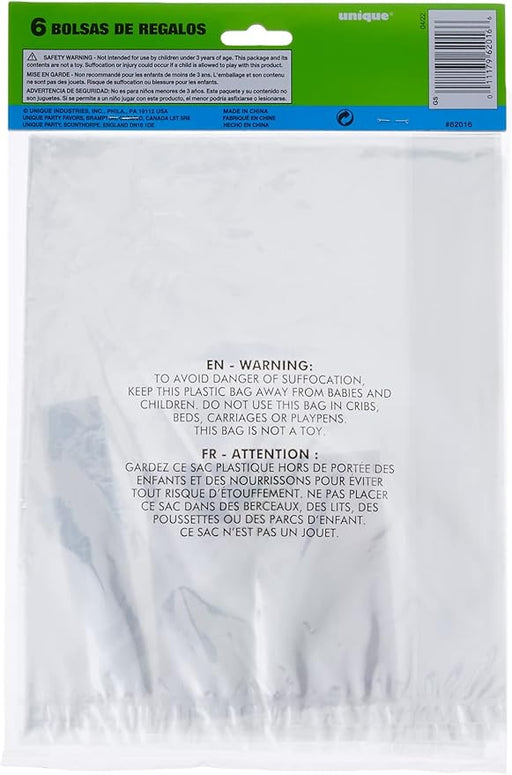 Large Clear Gift Bag | 6ct