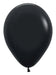 Single metallic black latex balloon with a glossy finish and rounded teardrop shape against a white background.