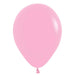 Single pink latex balloon with a tied knot at the base, displayed against a white background.
