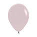 Single pastel dusk rose latex balloon displayed inflated against a white background.
