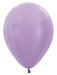 Single pearl lilac latex balloon with a dark blue tied knot at the base, displayed against a white background.