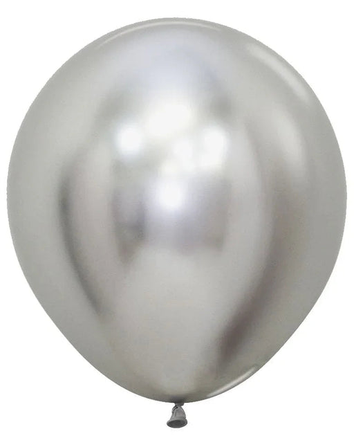 18" Sempertex Latex Balloon Pack, Reflex Silver | 15ct
