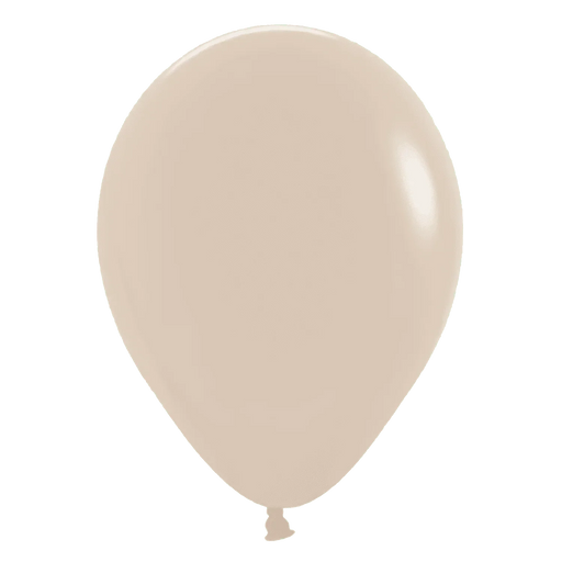 White Sand 11-inch latex balloon with cool sand-beige color