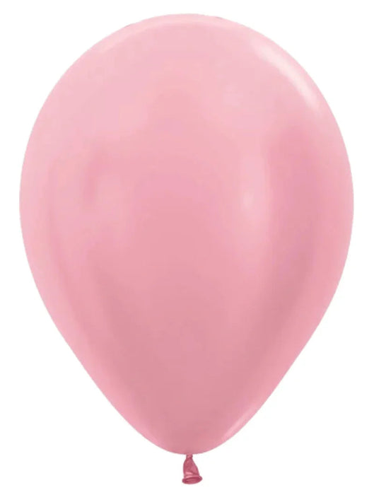 Pearl Pink 11-inch latex balloon with soft pink color and pearlescent finish