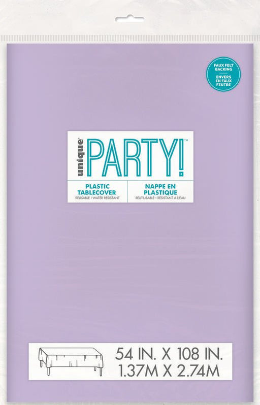 Lavender Flannel Back Table Cover – 54 in x 108 in | 1ct