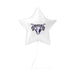 White star-shaped mylar balloon with a purple bull mascot logo and text reading "Lehi" printed in the center.